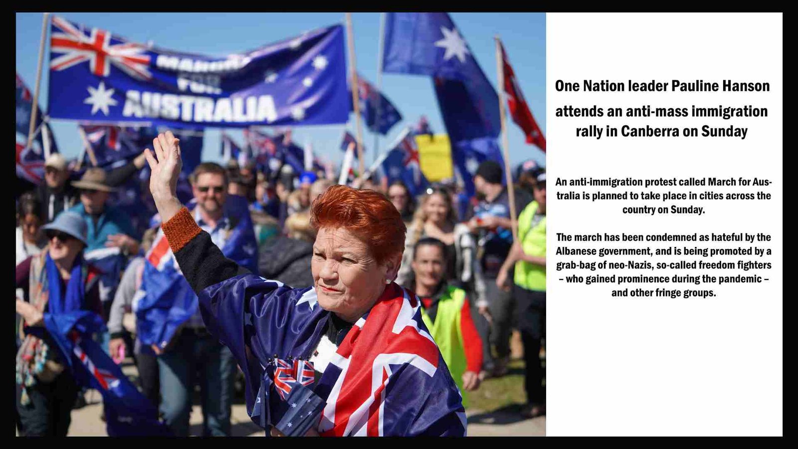 Australia immigration protest march