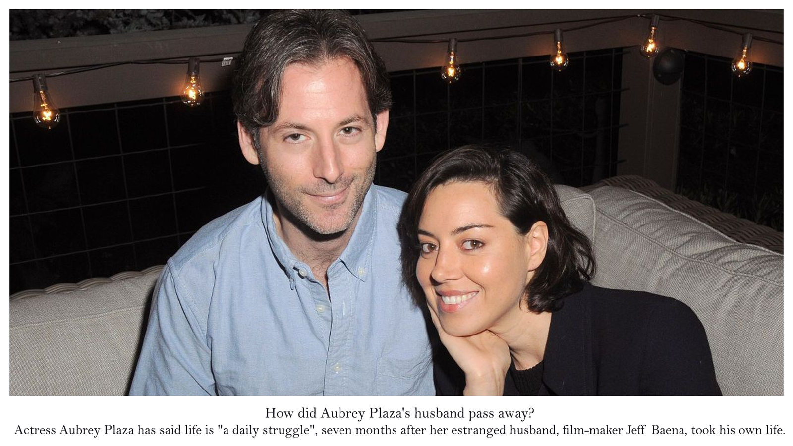 Aubrey Plaza grieving husband